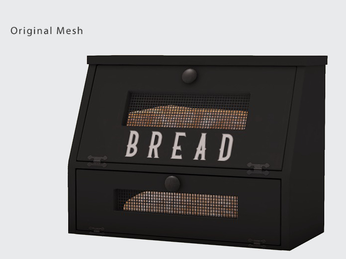 Second Life Marketplace ACORN Vintage Bread Bin Black